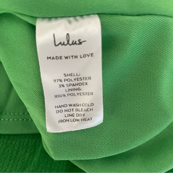 Lulus Daily Persona Green Textured Skater Mini Dress 37366 - Picture 7 of 10